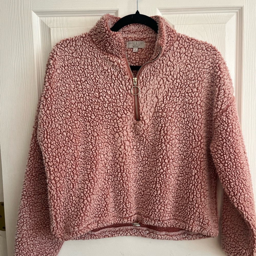 Cozy Pink Sherpa Jacket